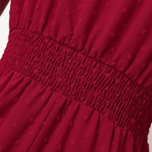Robe trapèze extensible avec élastique à la taille pour silhouette fluide - 4
