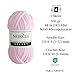 NORCIA Soft Velvet Yarn Chenille Yarn for Crocheting Super Bulky (100g-3.50oz) (68m-74.3 yds) Baby Blanket Yarn for Knitting Amigurumi Yarn for Crochet Weaving Craft (Baby Pink, 1 Skein)