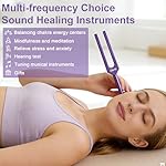 Tuning Forks for Healing Set — Includes 4 Frequency Tuning Forks (128Hz, 136.1Hz, 256Hz, 384Hz) and Reflex Hammer, Sound Healing Instruments for Chakra Sound Therapy, Yoga & Meditation Accessories - Image 3