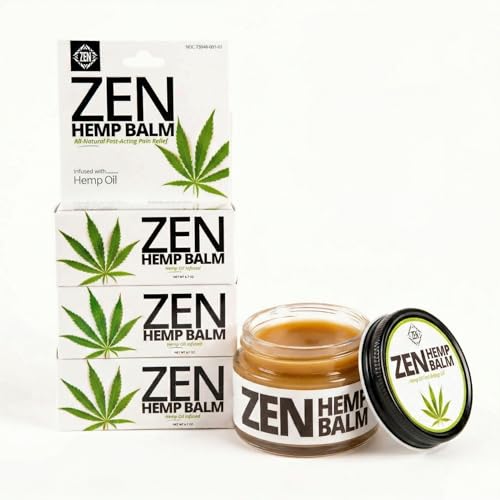 ZEN Hemp Balm Fast-Acting Cooling Comfort for Muscle & Joint Relief 3 Pack
