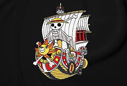Oysterboy One Piece Straw Hat Jolly Roger Pirates' Ship Thousand Sunny Anime Premium Quality Thread Embroidered Iron/ Sew On Decorative Applique Patch For Cosplay Costume Jackets Backpacks Clothing #TOP2