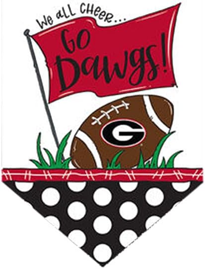Collegiate Garden Flag (Georgia Cheer!)