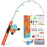 Kids Fishing Pole Set, Kids Telescopic Fishing Rod & Reel Combo with Tackle Box for Children Boys Girls Ages 4-8