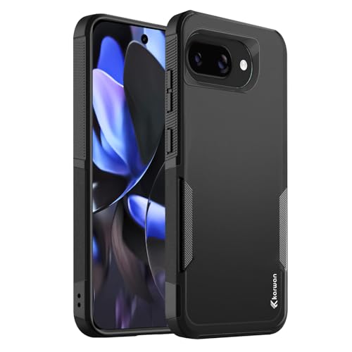Image of KARWAN Shockproof Back Case Cover Compatible with Google 9A, Heavy Duty Case with 360 Degree Camera Protection, Dual Layer Rugged Bumper Protection Cover with Matte Finish (Black)