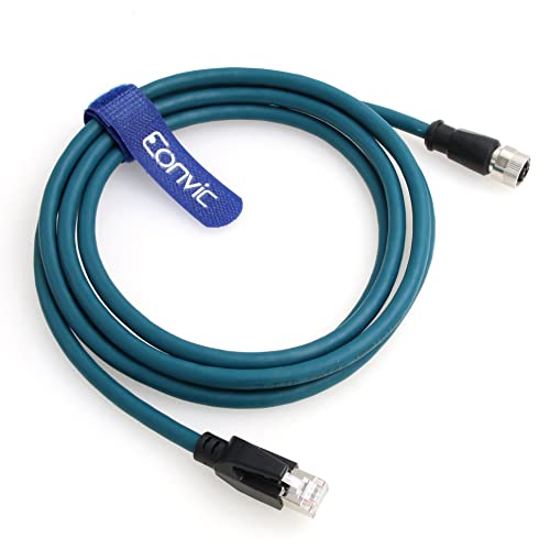 Eonvic M12 X Code 8 Pin Female to RJ45 Cat-7e High Flex Ethernet Cable for Cognex Industrial Camera (15M) - Image 4