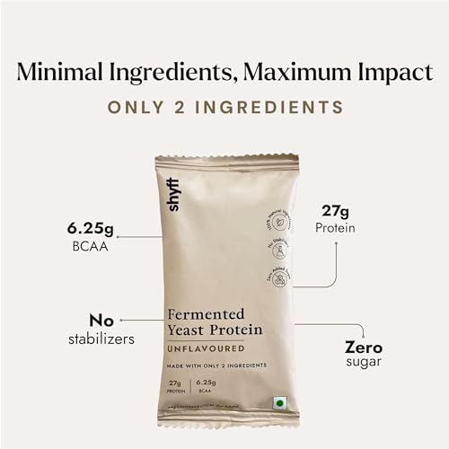 Image of SHYFT | Fermented Yeast Protein Unflavoured Travel Pack (7 X Single Serve Sachets) | 27g Protein | 6.25g BCAA | Easy to Digest | 2 Clean Ingredients | No Chemicals