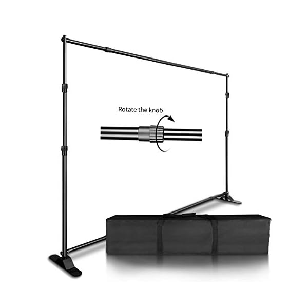 HIUHIU 2.7x3.4M Hintergrund-Hintergrund Ständer Frame Support System Green Screen mit Oxford-Beutel für Foto-Studio…