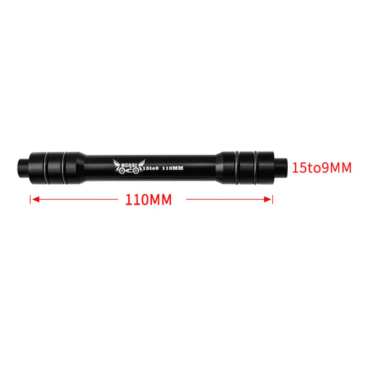 Adattatore per asse passante per bicicletta, adattatore di conversione a sgancio rapido per mozzi ruota posteriore per mountain bike, asse da 15 mm a 9 mm/110 mm