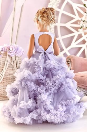 Ruffles Tulle Flower Girl Dresses for Wedding Kids Princess Pageant Dress Girls Ball Gown Birthday Party Dress3