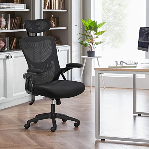 Yaheetech Executive Office Chair Ergonomic Office Chair High Back Adjustable Desk Chair Computer Chair With Adjustable Armrests And Headrest Swivel Task Chair For Office Manager And Study, Black #TOP7