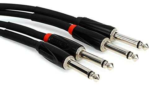Roland Black Series Interconnect Cable, Dual 1/4-Inch to Dual 1/4-Inch, 3-Feet
