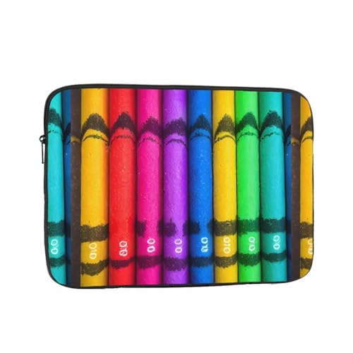 Colored Crayons Laptop Sleeve Case 12 Inch Suitable for Notebook Computer Tablet Traveling Carrying Simple Case