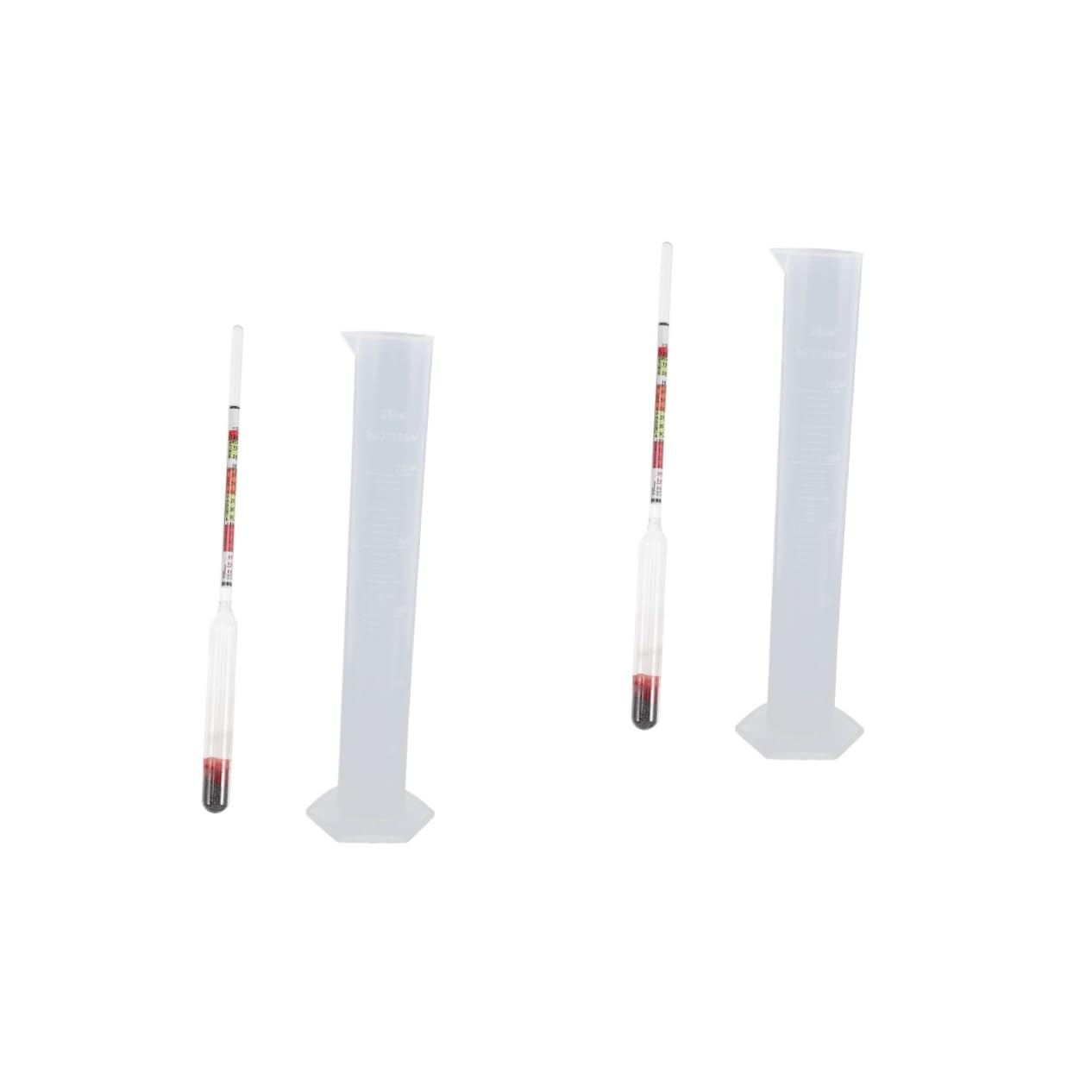 MOLUCKFU 2 Sets Measuring Tools Hydrometer Kit Test Jar for Wine Whiskey Home Supplies