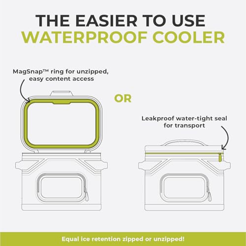 Image of CORE Magnetic Leak Proof Soft Cooler with Waterproof Zipper | Insulated Bag Portable Ice Chest Box | Best Soft Cooler for Food & Beverages for Tailgating, Car Camping, Travel, and Family Beach Picnics
