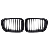  DYBANP Rejilla Delantera del Coche, para BMW 3-Series E46 Compact 325ti / 328i / 320i / 316ti / 330d 2001-2005, 1 par de Parrillas de Coche de Aspecto Negro Brillante/Mate