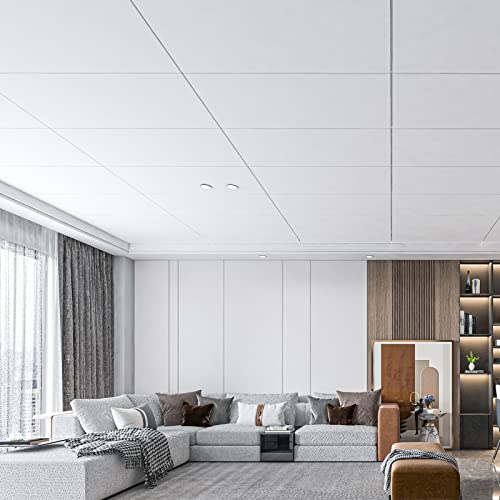 Art3D 10-Pack Smooth Drop Ceiling Tile 2Ft X 4Ft In White, Pvc Ceiling Panel 24 X 48In. #TOP1