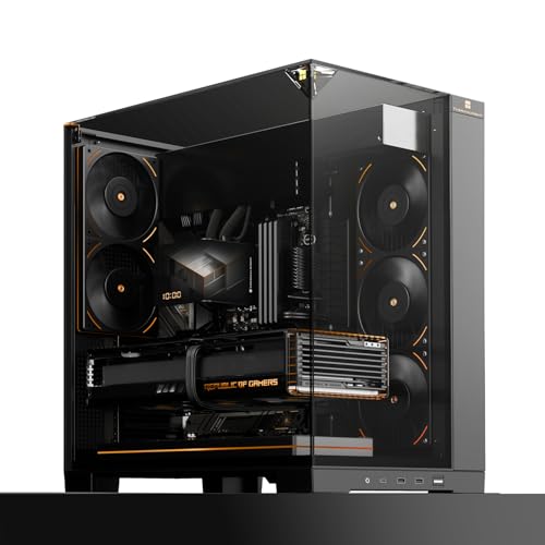 Thermalright TR A70 ATX - Alloggiamento da gioco in vetro a tre lati, flusso d'aria a quattro vie, chiusura rapida senza attrezzi, montaggio a scheda grafica verticale con funzione