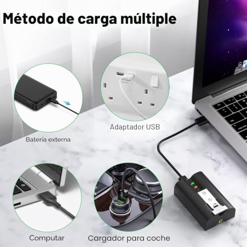 Batería de repuesto 6040 mAh para solucionar fallos de carga en timbres Ring 5