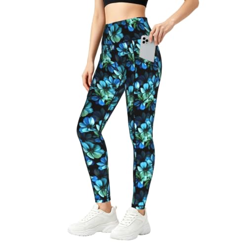 Pantalones de yoga opacos y elásticos con bolsillos prácticos