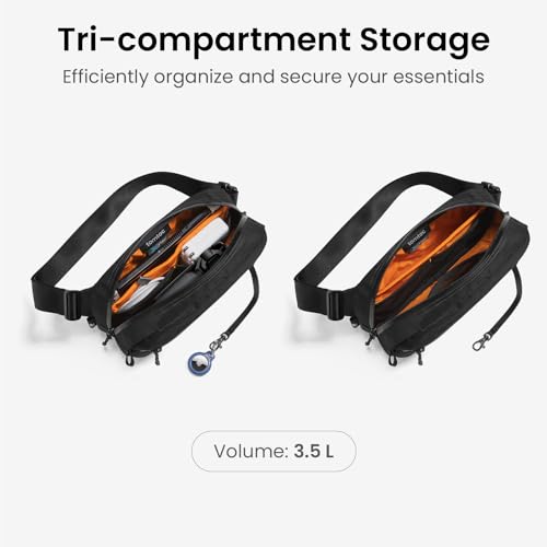 tomtoc Travel Backpack 40L with 3.5L X-Pac Sling Bag with RFID Blocking3