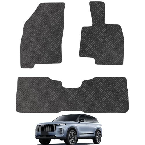 Carsio Rubber Car Mats For Jaecoo 7 [Plug-In-Hybrid Models] 2024+ Tailored Fit Rubber Floor Mat Set Complete Accessory Black Custom Fitted - Anti-Slip Backing Heavy Duty & Waterproof