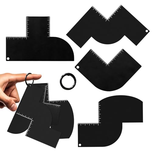 Biglietto di miglioramento per barbieri | Carta da per modellare l'attaccatura dei capelli, guida al taglio riutilizzabile, per barba per uomini, ragazzi, padre, marito