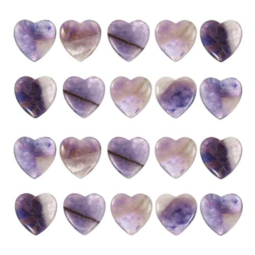 Cristal de quartz violet foncé PATIKIL en lot de 20 pierres naturelles polies