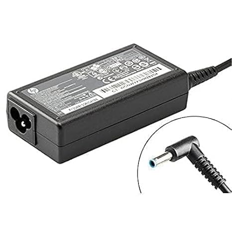 Image of HP Original 65W AC Blue Pin Laptops Charger Adapter 4.5mm fit for HP Pavilion Black (with 3 pin Power Cable)