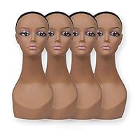 J&F CO.4 pcs Mannequin Head Model Heads Wig Display Head for Wigs Sunglasses Earrings