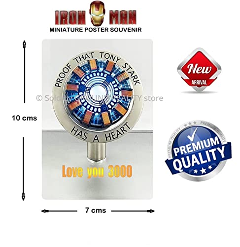 Image of LADY HAWK Iron Man Arc Reactor Poster Miniature Picture with magnetic backing. A Memorable Gift for all his fans. Directly sticks to any Metal Surface. Size 10x7cms Ironman Poster Mini Series (AV54)
