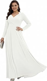 Womens Long Sleeve Empire Cocktail Elegant Evening Versatile Maxi Dress