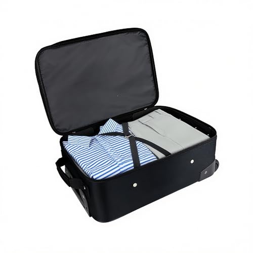 18 Inch Softside Pilot Case Carry-On Luggage - Black Expandable Airline Approved Underseat Bag2