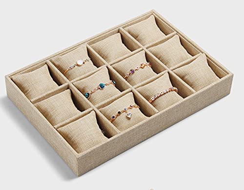 Bocar Sackcloth Bracelet Bangle Watch Display Showcase Organizer Holder With 12 Pillow (Lp-12Zt) #TOP1