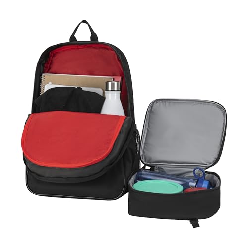 Image of PUMA Unisex Kid's Colony Lunch Kit & Backpack Combo, Black /Metallic Silver, Medium