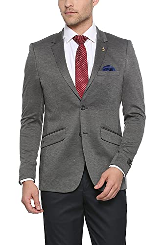 Van Heusen Men’S Notch Lapel Slim Fit Blazer (Vhbzfulfv84301_Grey_38)