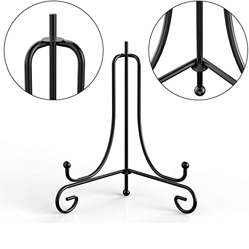 image for Dnvkict 4 Pack Iron Display Stand, 6/8 Inch Black Wire Iron Easel Plat