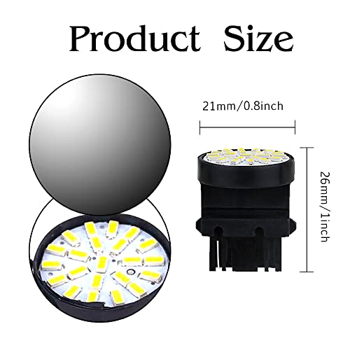 OtpOutopa 3156 3456 4156 LED Bulbs White Brake Lights 3014 22SMD For Driving Lights Tail Brake Lights Backup Reverse Turn Signal Lights Daytime Running Lights (10PCS)