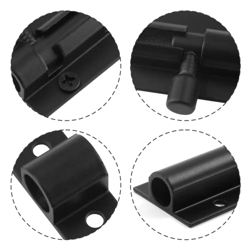 Bivethoi 2 Pcs 3 Inch Barrel Bolt Latch Black Door Latch Hardware, Small Slide Latch Lock Heavy Duty Security Bolt, Aluminum Alloy Gate Slide Lock Latch Mini Warehouse Garage Door Latch (1.3Mm Thick) #TOP3