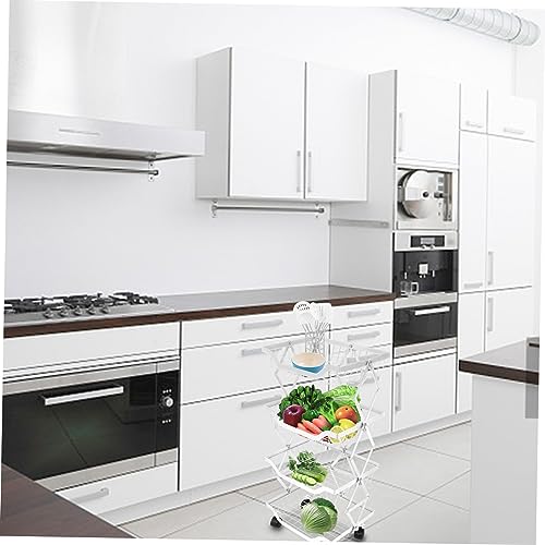 DOITOOL 1Pc Dobrado Frutas Azul Revista Titular Carrinho Prateleira De Armazenamento Rack De Armazen