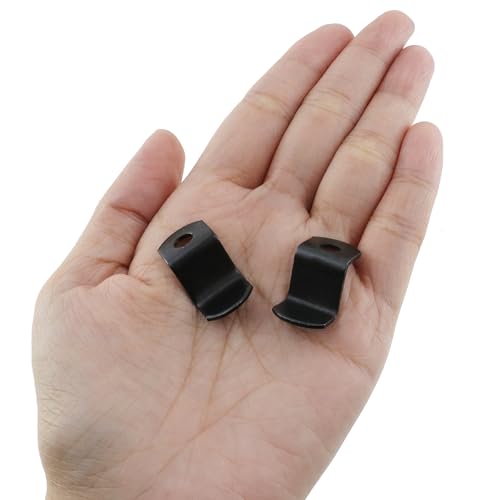 Image of T Tulead 20PCS Canvas Clips Iron Offset Clips for Picture Framing Photo Frame Clamp Clip 1 /2 inch, Black, with Screws
