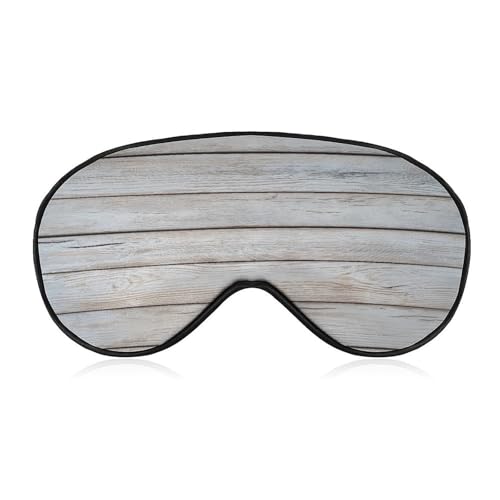 Antifaz para dormir con patrón de textura de madera blanca para mujeres y hombres, correa ajustable, cubierta de ojos vendados para viajes, yoga, siesta, trabajo