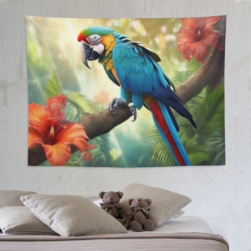 Art de décoration murale 150x200cm avec tapisserie perroquet 3D