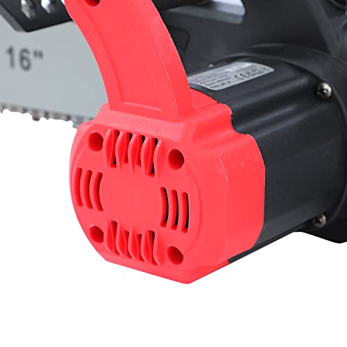 LINZI Electric Chainsaw 1300W 16-Inch Guide Bar and Blade Chain, Portable Corded Chain Saw with Extra Chain for Garden Trees Wood Cutting 101732 - 8