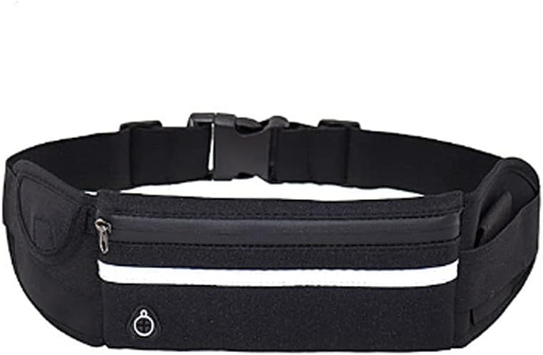 Travel Multifunctional Sports Pocket Mini Fanny Pack for Men Women Portable Convenient Waist Pack Waterproof Phone Belt Bag(Black)