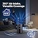 MOOKA Air Purifiers for Home Large Room up to 1076 ft², H13 True HEPA Air Filter Cleaner, Odor Eliminator, Remove Smoke Dust Pollen Pet Dander, Night Light, B-D02L Black