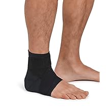 Tommie Copper Pro-Grade Adjustable Compression Ankle Sleeve, Unisex, Men & Women | Breathable, Enhanced Recovery Support Sleeve for Muscle Fatigue & Joint Support - Black - Small