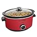 Eamoment Slow Cooker, 3,5 Liter Edelstahl Schongarer mit Keramiktopf, Einstellbare Temperatur, Spülmaschinenfester Keramiktopf und Deckel aus Gehärtetem Glas, 200W