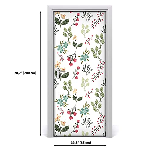 Décoration auto-adhésive imperméable fleurs de baies 85x200cm