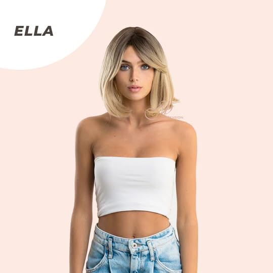 Miniatura 2 de Peluca corta rubia ELLA con flequillo en capas, cabello lacio estilo Bob, pelucas sin pegamento para mujer, pelucas sintéticas naturales para uso