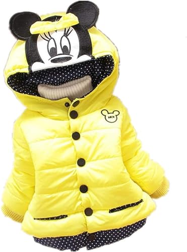 New Girls Baby Toddler Winter Cotton Mouse Hooded Cartoon Coat
